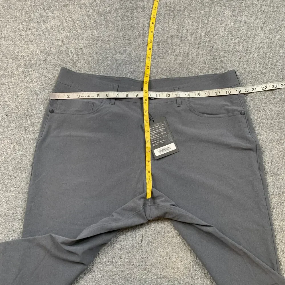 Public Rec Pants Men 36 Slate Workday Straight Heather Pockets Stretch Comfort